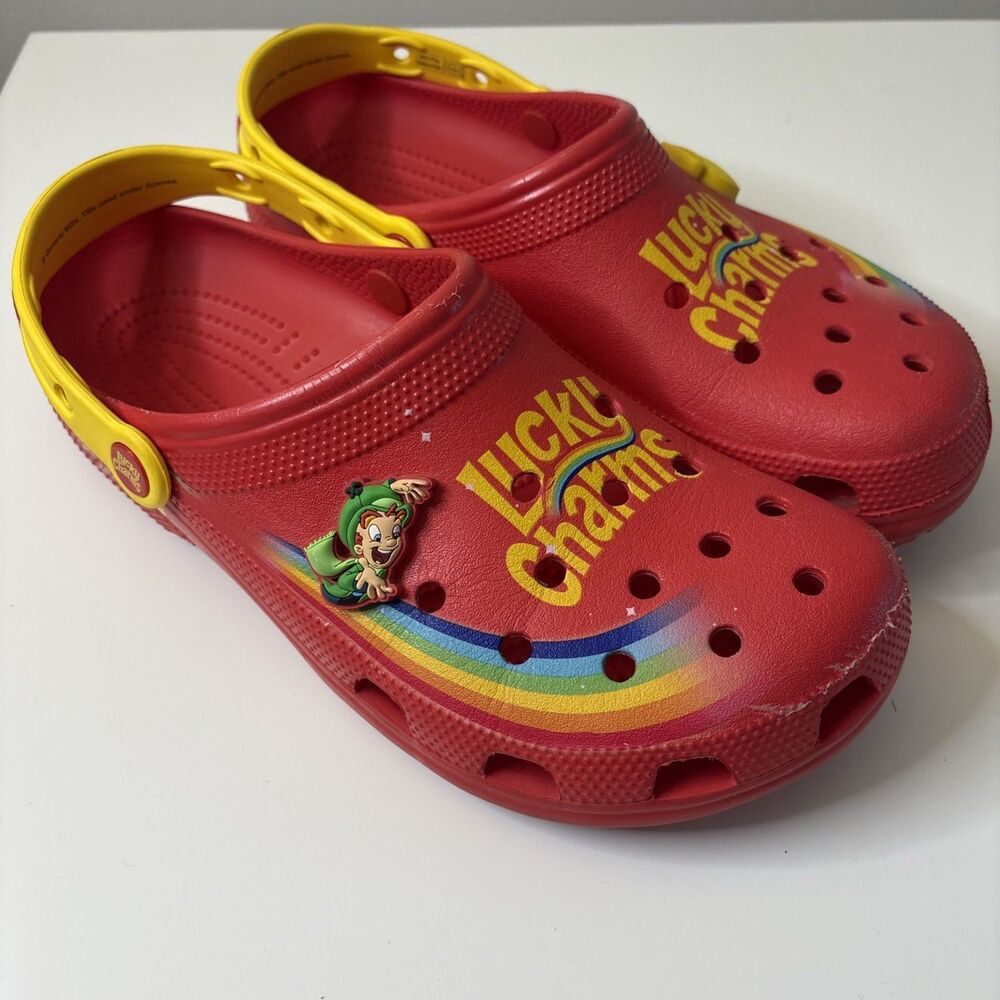 Crocs Lucky Charms Clogs with Jibbitz Men's 10 Women's 12